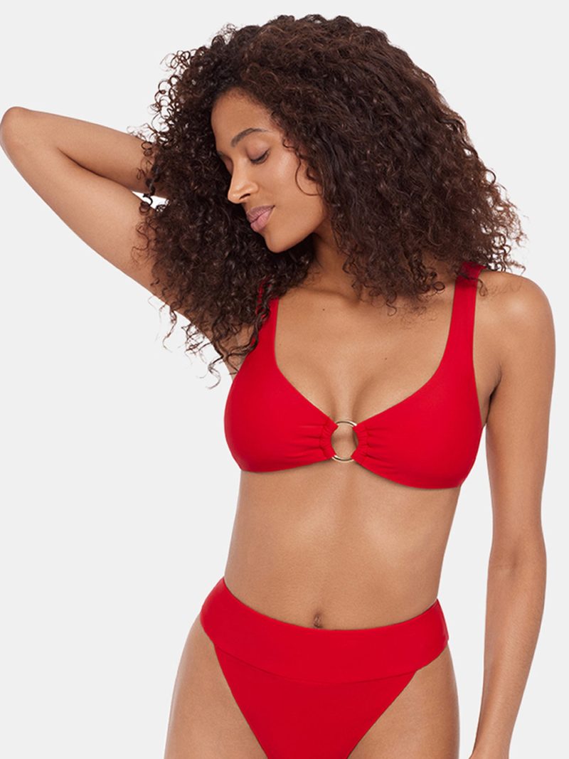 SLEEK 'N CHIC BIKINI TOP CHERRY